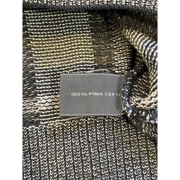 Talbots Men’s 100% Pima Cotton Long Sleeve Sweater Gray Tan Size L - Picture 6 of 8